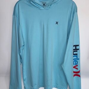 Hurley Sky Blue Hoodie with Logo